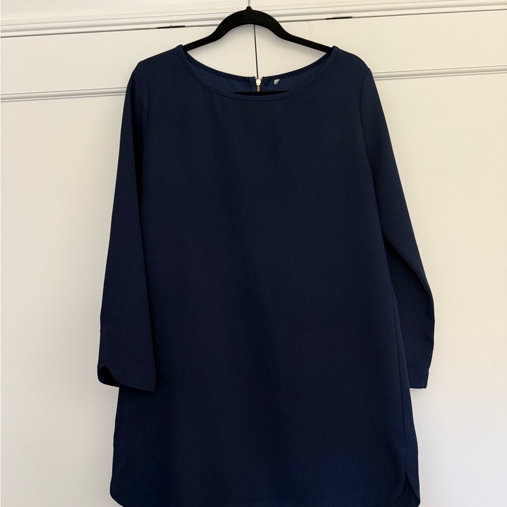 Elegant Navy Blue Mini Dress